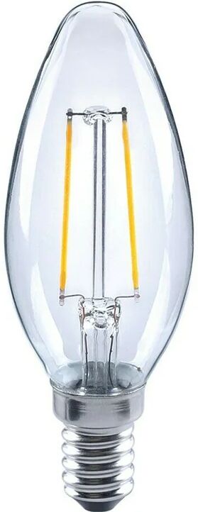 lampadina led oliva trasparente retrofit e14 2,5w 250 lumen calda 2700k