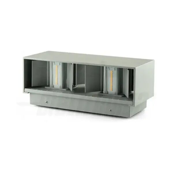 applique up down da parete led 18w con doppio fascio regolabile ip65 esterno/interno, bianco