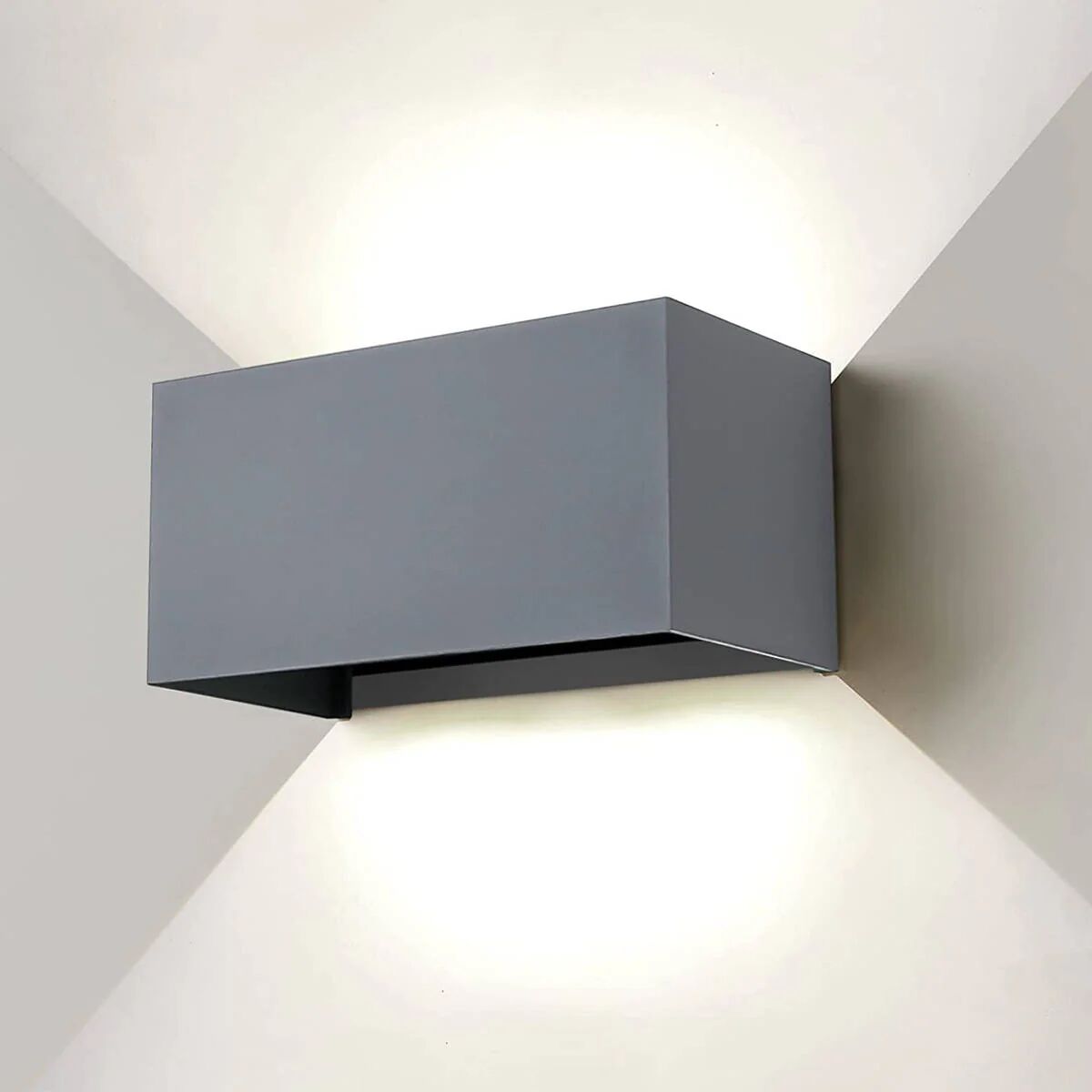 Applique Up Down da Parete Led 18W Doppio Fascio Regolabile IP65 Esterno Interno, Colore Grigio