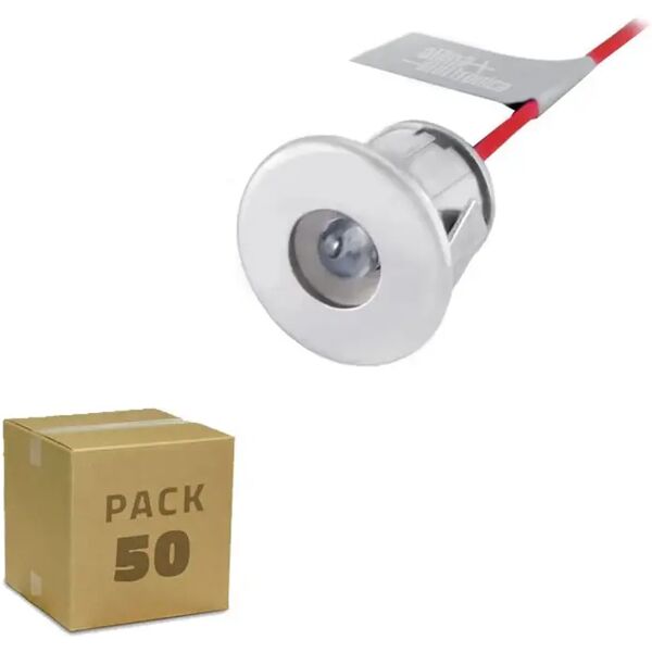 cielo stellato led kit 50pz da soffitto per cartongesso + alimentatore (faretto silver)