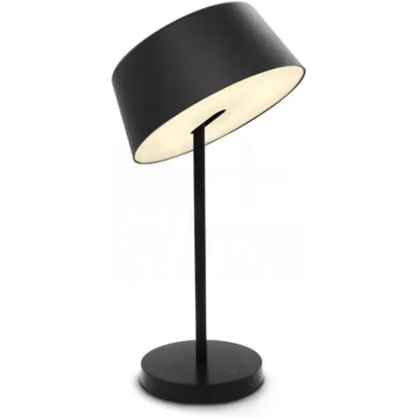 lampada da tavolo led con interruttore touch luce calda 7w diffusore inclinabile, colore nera