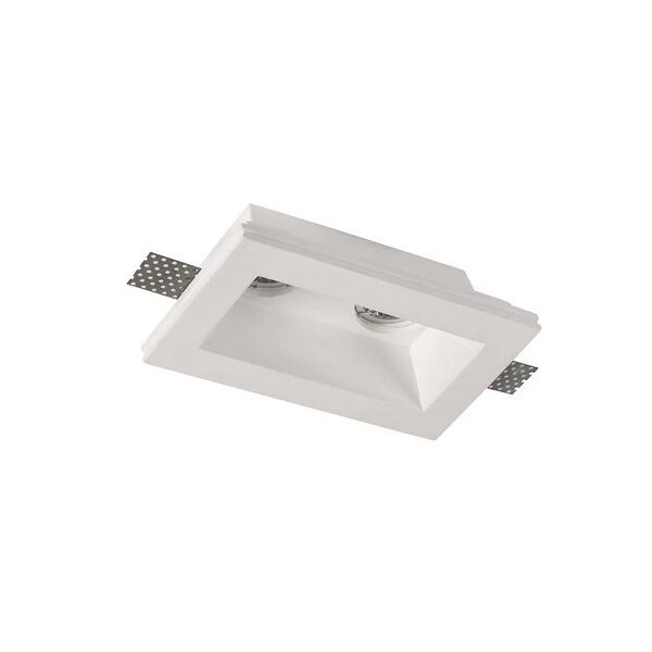 supporto in gesso doppio da incasso per lampade led 215x125mm