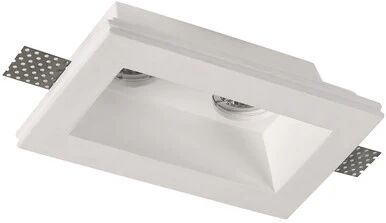 supporto in gesso doppio da incasso per lampade led 215x125mm