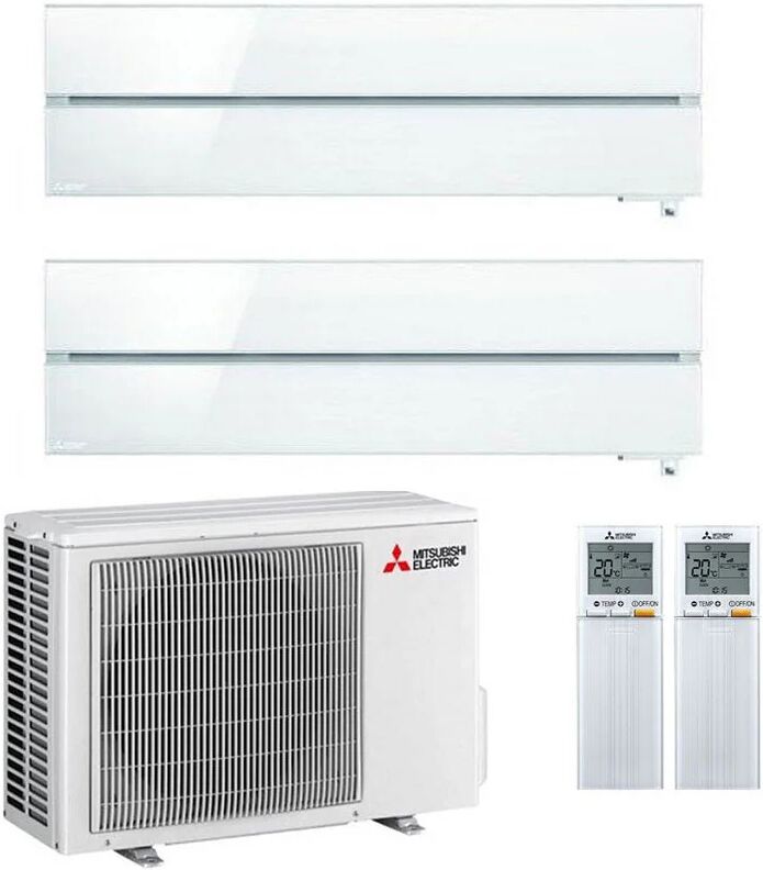 Condizionatore Mitsubishi Kirigamine Style Bianco Perla Dual Split 9000+12000 Btu Inverter R32 Mxz-2F53Vf A+++ Wifi