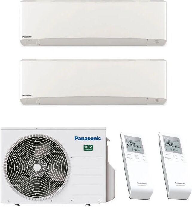 Condizionatore Panasonic Etherea Dual Split 7000+7000 Btu Inverter R32 Cu-2Z50Tbe A+++/A++ Wifi