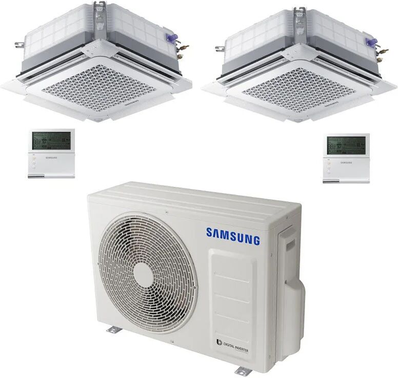 Condizionatore Samsung Cassetta A 4 Vie Mini Windfree 9000+9000 Btu Inverter Aj040Txj2Kg A+++ R32