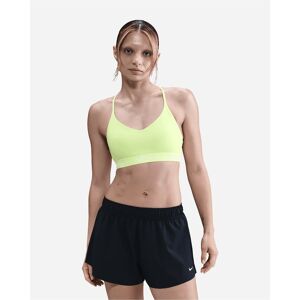 Nike Ls Indy Elastic Logo W - Bra Training - Donna - Giallo L Nike Ls Indy Elastic Logo W - Bra Training - Donna - Giallo L