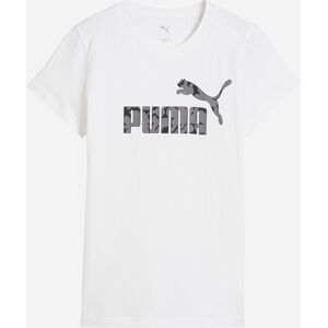 T-shirt bianco Puma a manica corta - Vestibilità casuale T-shirt bianco Puma a manica corta - Vestibilità casuale