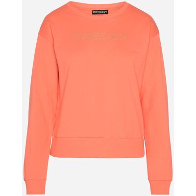 Freddy Big Logo W - Felpa - Donna - Arancione S Freddy Big Logo W - Felpa - Donna - Arancione S