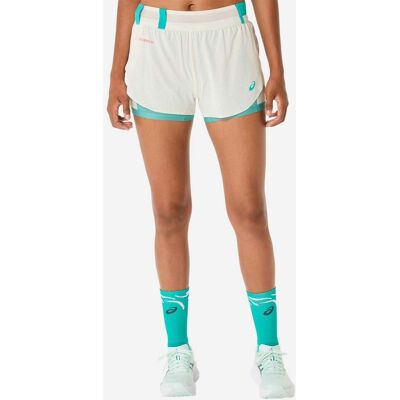 ASICS - Metarun Split Short - Birch - Donna L - Shorts ASICS - Metarun Split Short - Birch - Donna L - Shorts