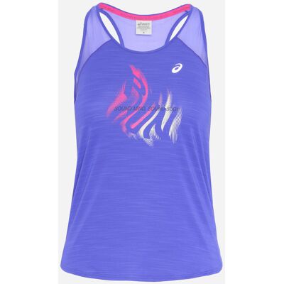 Asics Road Graphic W - Canotta Running - Donna - Blu M Asics Road Graphic W - Canotta Running - Donna - Blu M