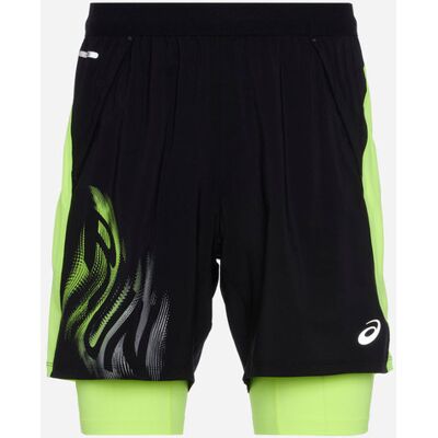 Asics Road Graphic 2n1 5in M - Short Running - Uomo - Nero L Asics Road Graphic 2n1 5in M - Short Running - Uomo - Nero L