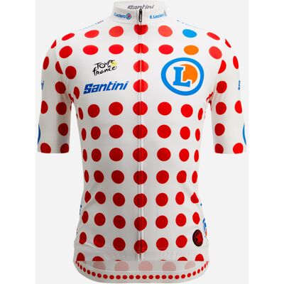 SANTINI Tour De France A Pois 25 Mc M - Maglia Ciclismo - Uomo - Bianco XXL SANTINI Tour De France A Pois 25 Mc M - Maglia Ciclismo - Uomo - Bianco XXL