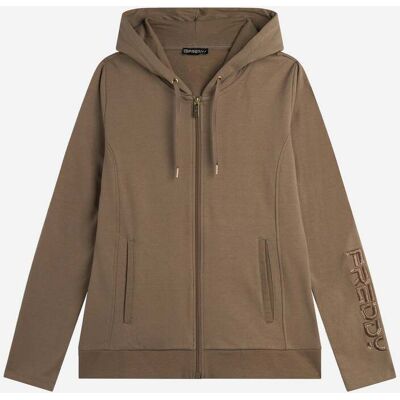 Freddy Logo Embroidery W - Felpa - Donna - Beige XS Freddy Logo Embroidery W - Felpa - Donna - Beige XS