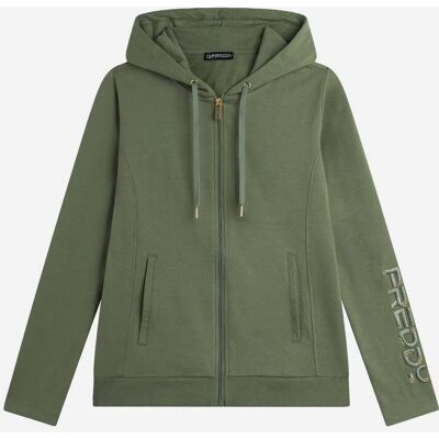 Freddy Logo Embroidery W - Felpa - Donna - Verde XS Freddy Logo Embroidery W - Felpa - Donna - Verde XS