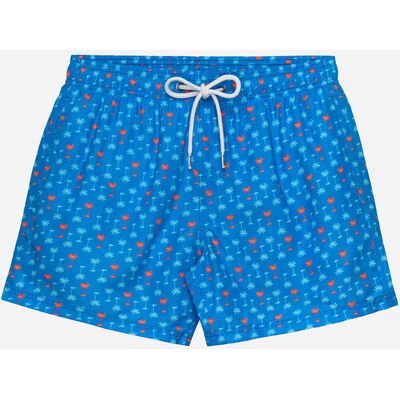 Sundek Print Palms 14" M - Boxer Mare - Uomo - Azzurro S Sundek Print Palms 14" M - Boxer Mare - Uomo - Azzurro S