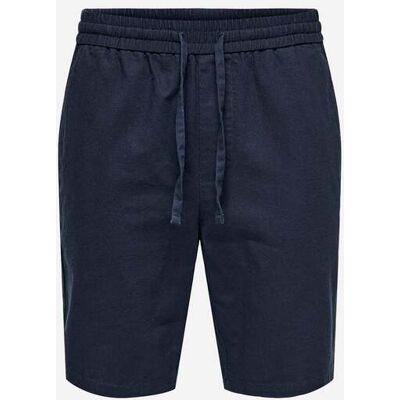 Only Linus Chino Misto Lino M - Bermuda - Uomo - Blu L Only Linus Chino Misto Lino M - Bermuda - Uomo - Blu L