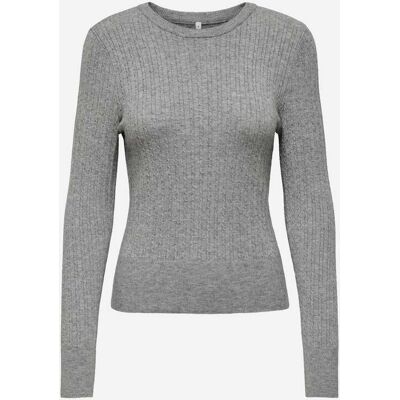 Only Braids W - Maglione - Donna - Grigio L Only Braids W - Maglione - Donna - Grigio L