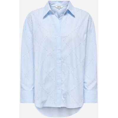 Only Zelena W - Camicia - Donna - Azzurro S Only Zelena W - Camicia - Donna - Azzurro S