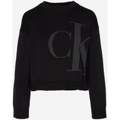 Calvin Klein Big Logo W - Maglione - Donna - Nero nd_XS Calvin Klein Big Logo W - Maglione - Donna - Nero nd_XS