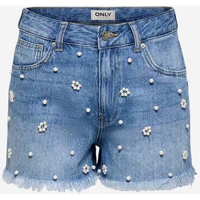 Only Zuma Perle E Strass W - Short - Donna - Denim nd_XS Only Zuma Perle E Strass W - Short - Donna - Denim nd_XS