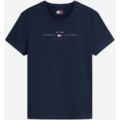Tommy Hilfiger Linear W - T-shirt - Donna - Blu Navy XS Tommy Hilfiger Linear W - T-shirt - Donna - Blu Navy XS
