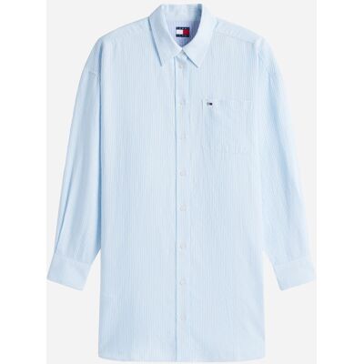 Tommy Hilfiger Linen Stripe W - Camicia - Donna - Azzurro S Tommy Hilfiger Linen Stripe W - Camicia - Donna - Azzurro S