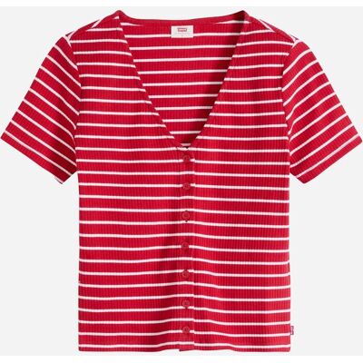 Levis Serafino Stripe W - T-shirt - Donna - Rosso S Levis Serafino Stripe W - T-shirt - Donna - Rosso S