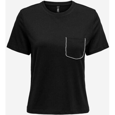 Only Taschino Perle W - T-shirt - Donna - Nero M Only Taschino Perle W - T-shirt - Donna - Nero M
