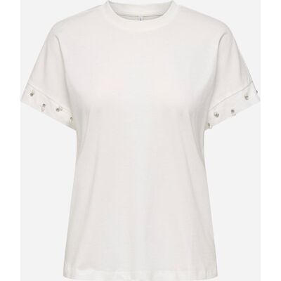 Only Olivia W - T-shirt - Donna - Bianco M Only Olivia W - T-shirt - Donna - Bianco M