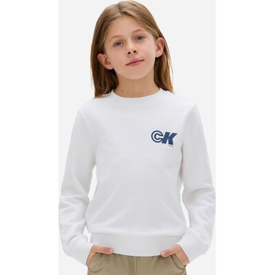 Calvin Klein New Logo Jr - Felpa - Bianco 10ANNI Calvin Klein New Logo Jr - Felpa - Bianco 10ANNI