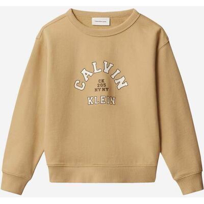 Calvin Klein College Jr - Felpa - Beige 10ANNI Calvin Klein College Jr - Felpa - Beige 10ANNI