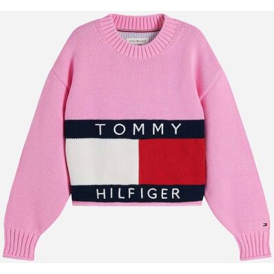 Tommy Hilfiger Heritage Flag Jr - Maglione - Rosa nd_12 Tommy Hilfiger Heritage Flag Jr - Maglione - Rosa nd_12