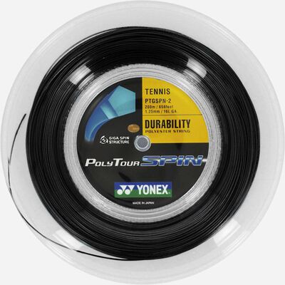 Yonex Polytour Spin - Corde Tennis - Nero 1,25MM Yonex Polytour Spin - Corde Tennis - Nero 1,25MM