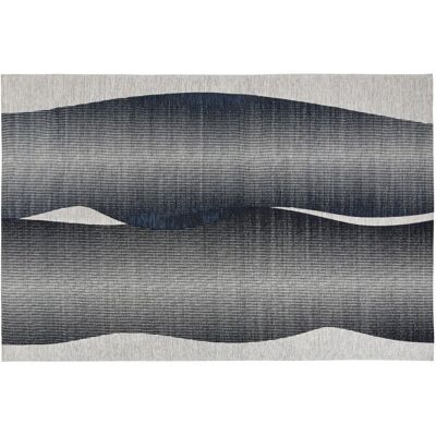 Maisons du Monde Tappeto grigio, blu ed écru con motivo ondulato intessuto jacquard 155x230 cm 155x230cm Maisons du Monde Tappeto grigio, blu ed écru con motivo ondulato intessuto jacquard 155x230 cm 155x230cm