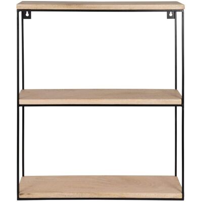 Maisons du Monde Mensola in legno di mango e ferro battuto 50.5x61x15cm Maisons du Monde Mensola in legno di mango e ferro battuto 50.5x61x15cm