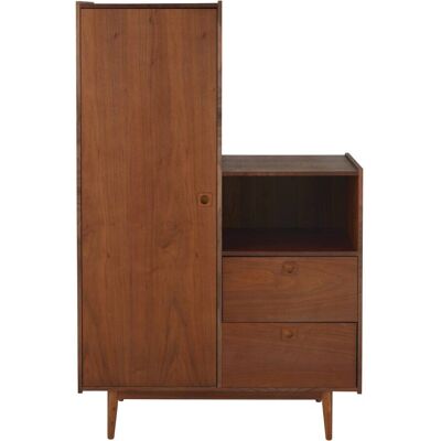 Maisons du Monde Armadio vintage con 1 anta battente e 2 cassetti marrone 101 cm 101x160.8x45cm Maisons du Monde Armadio vintage con 1 anta battente e 2 cassetti marrone 101 cm 101x160.8x45cm