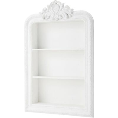 Maisons du Monde Scaffale da parete bianco classico con modanature 79x118x18cm Maisons du Monde Scaffale da parete bianco classico con modanature 79x118x18cm