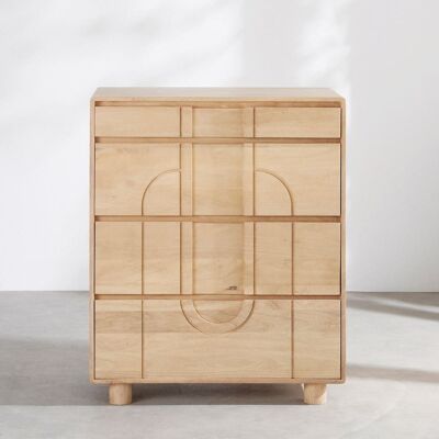 Maisons du Monde Cassettiera alta con 4 cassetti in legno di mango lung. 90 cm 90x110x50cm Maisons du Monde Cassettiera alta con 4 cassetti in legno di mango lung. 90 cm 90x110x50cm