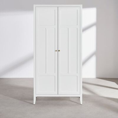 Maisons du Monde Armadio bianco a 2 ante a battente lung. 90 cm 90x190x50cm Maisons du Monde Armadio bianco a 2 ante a battente lung. 90 cm 90x190x50cm