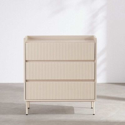 Maisons du Monde Cassettiera a 3 cassetti écru lung. 80 cm 80x85x40cm Maisons du Monde Cassettiera a 3 cassetti écru lung. 80 cm 80x85x40cm