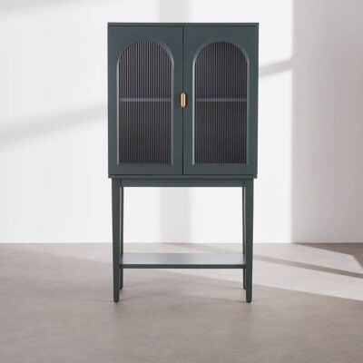 Maisons du Monde Vetrina a 2 ante a battente in vetro verde abete lung. 80 cm 80x151.5x40.5cm Maisons du Monde Vetrina a 2 ante a battente in vetro verde abete lung. 80 cm 80x151.5x40.5cm