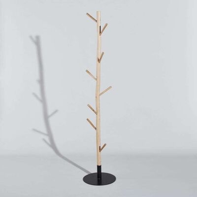 Maisons du Monde Appendiabiti realizzato con un tronco d'albero di eucalipto e ferro battuto nero. 36x188x36cm Maisons du Monde Appendiabiti realizzato con un tronco d'albero di eucalipto e ferro battuto nero. 36x188x36cm