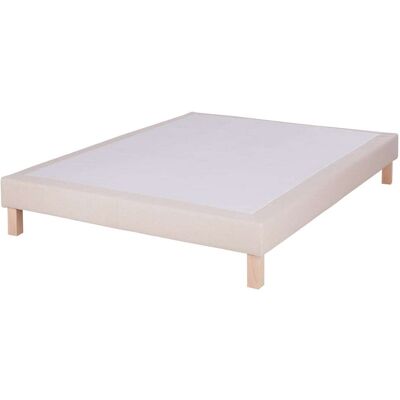Maisons du Monde Sommier in tessuto di poliestere intrecciato beige 140x200 cm 140x16x200cm Maisons du Monde Sommier in tessuto di poliestere intrecciato beige 140x200 cm 140x16x200cm