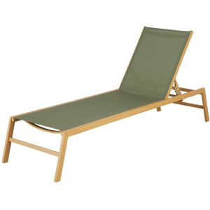 Maisons du Monde Lettino in alluminio e verde kaki - Lettino Maisons du Monde Lettino in alluminio e verde kaki - Lettino