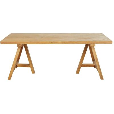 Maisons du Monde Tavolo da giardino 8 persone in teak riciclato, 200 cm 200x76x100cm Maisons du Monde Tavolo da giardino 8 persone in teak riciclato, 200 cm 200x76x100cm