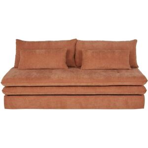 Maisons du Monde Divano trasformabile 2/3 posti in tessuto riciclato rosso mattone 190x62x90cm Maisons du Monde Divano trasformabile 2/3 posti in tessuto riciclato rosso mattone 190x62x90cm