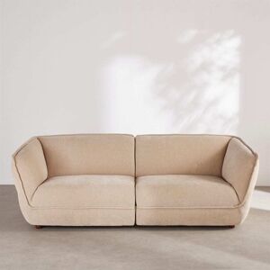 Maisons du Monde Divano 3 posti in tessuto testurizzato beige 223x77x97cm Maisons du Monde Divano 3 posti in tessuto testurizzato beige 223x77x97cm