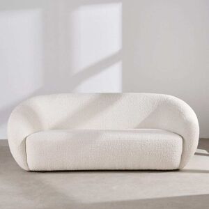 Maisons du Monde Divano 3 posti in tessuto bouclé écru 215x78x101cm Maisons du Monde Divano 3 posti in tessuto bouclé écru 215x78x101cm