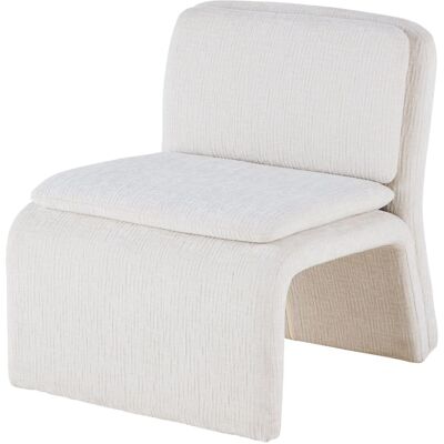 Maisons du Monde Poltrona in tessuto goffrato bianco 66x74x70cm Maisons du Monde Poltrona in tessuto goffrato bianco 66x74x70cm